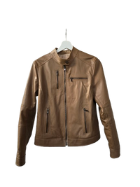 la valigia a pois Giacca Pelle Biker Nebu CAMEL