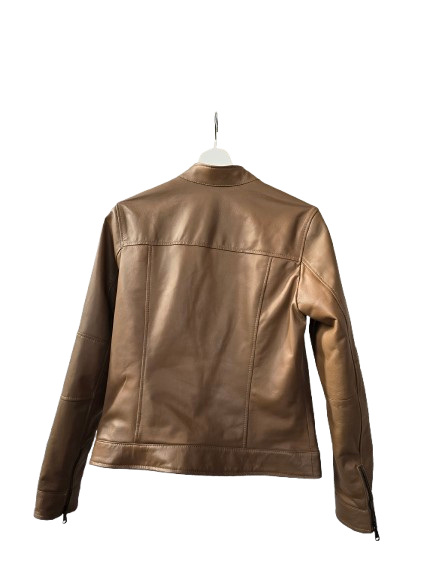 la valigia a pois Giacca Pelle Biker Nebu CAMEL