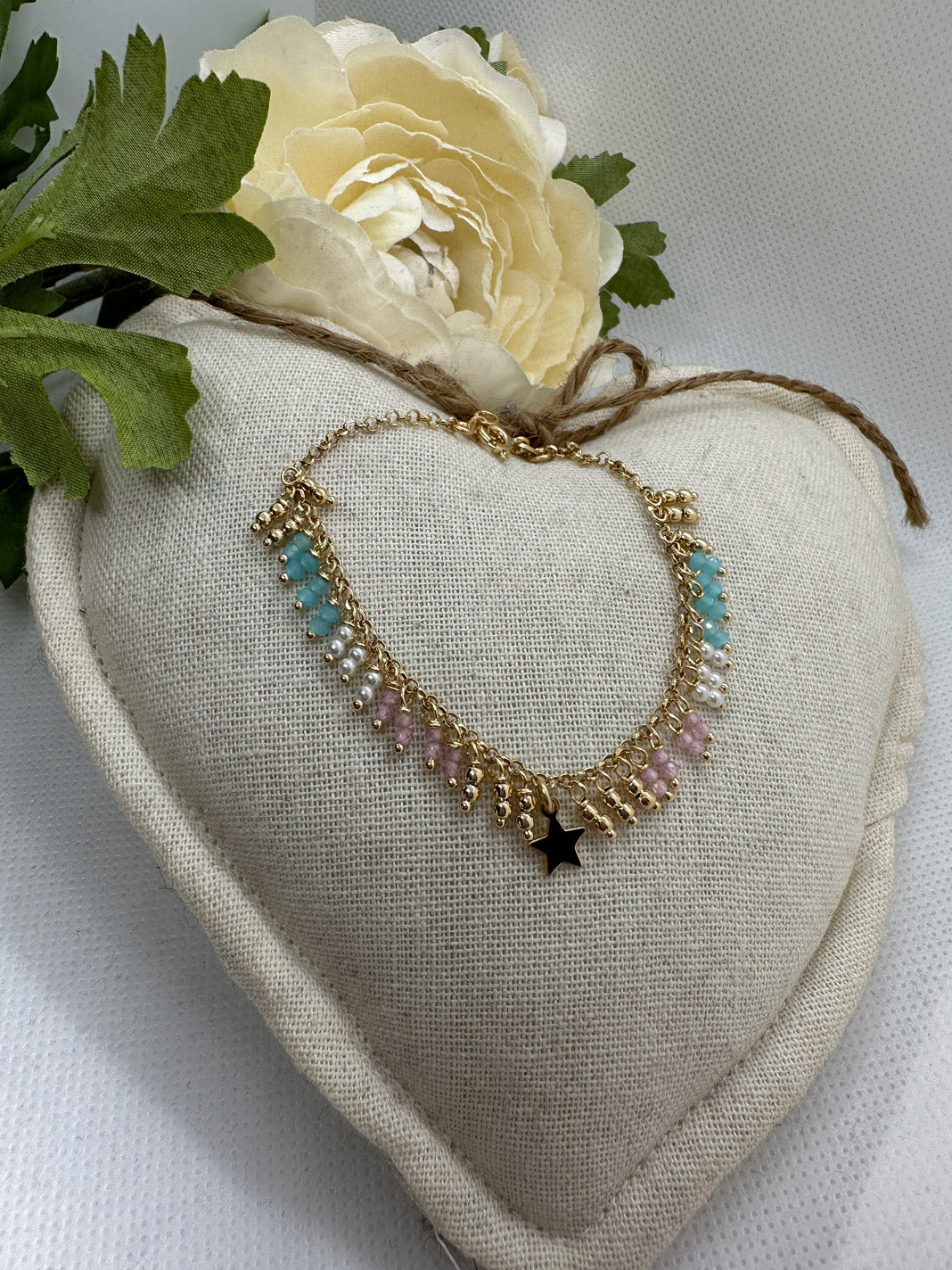 Bracciale Rose Argento 925 bagnato in Oro Giallo - Gioielli Argento Moda Donna Made in Italy