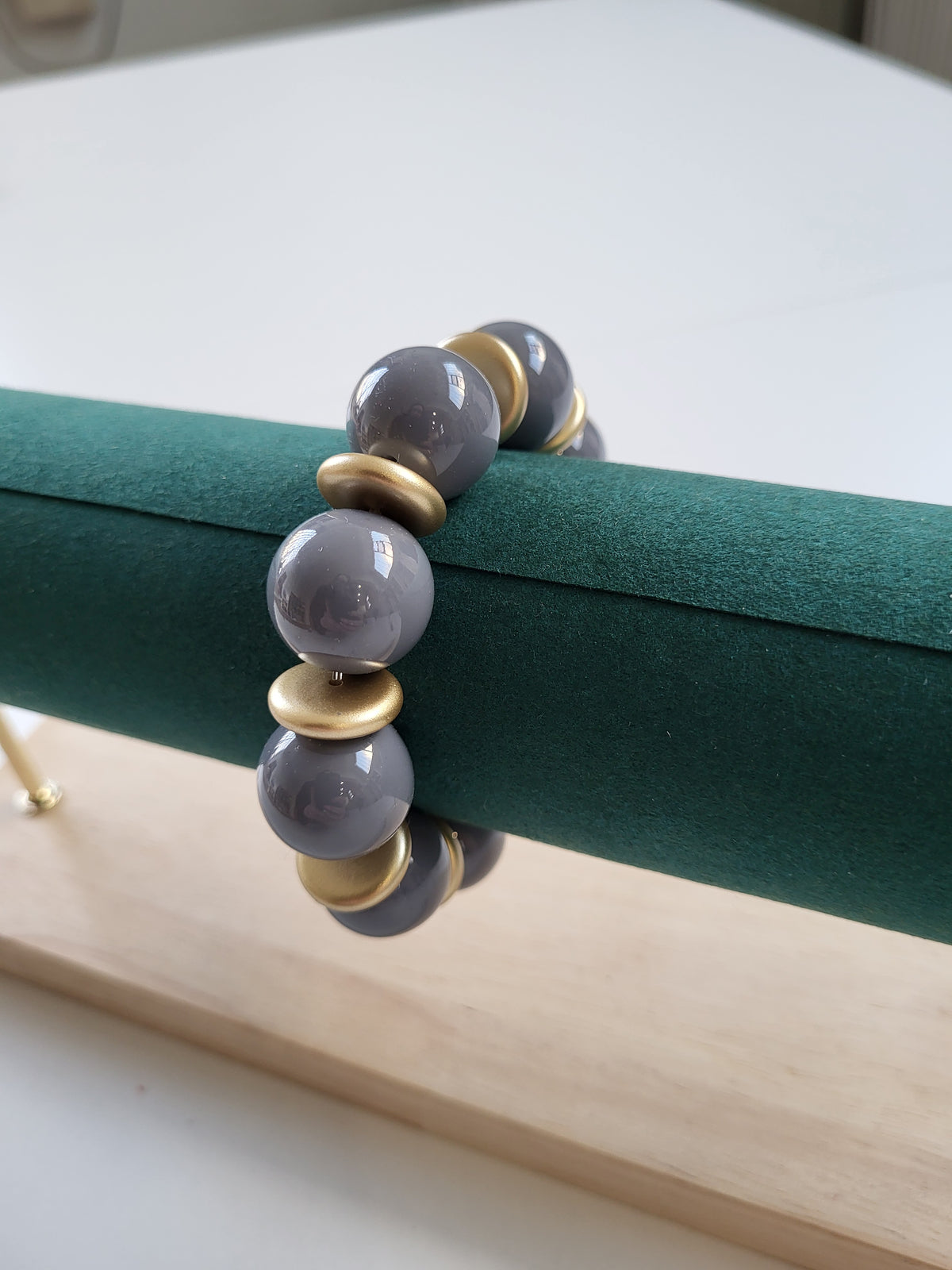 Bracciale Santorini Grigio Antracite - Accessori Artigianali Made in Italy