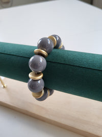 Bracciale Santorini Grigio Antracite - Accessori Artigianali Made in Italy