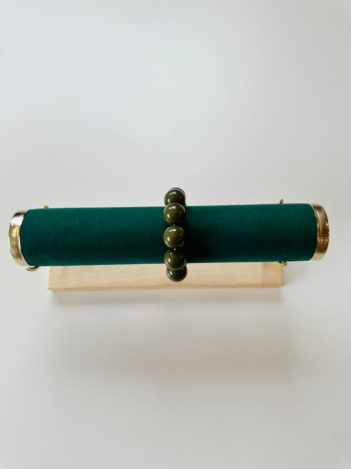 Bracciale Sfera  Verde Militare - Accessori Artigianali Made in Italy
