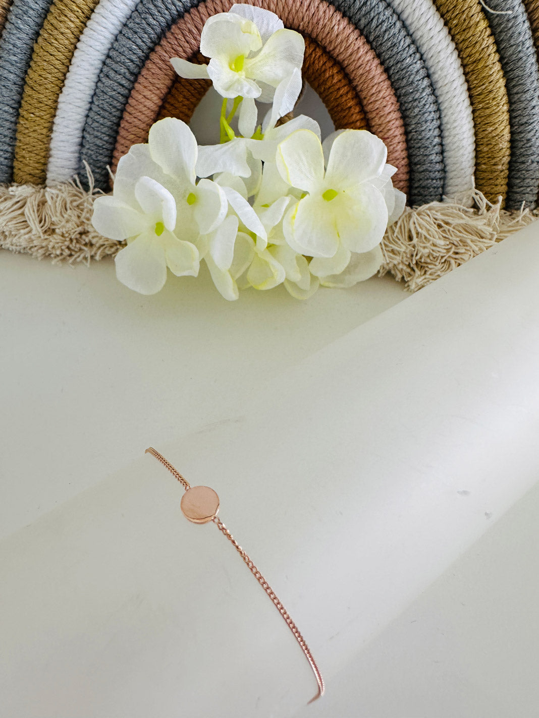 Bracciale Simply Dot Argento 925 e bagnato nell'Oro Rosa - Gioielli Argento Moda Donna Made in Italy