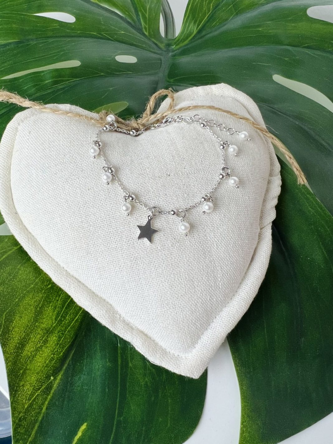 Bracciale Stelle e Perle Argento 925 - Gioielli Moda Donna Made in Italy