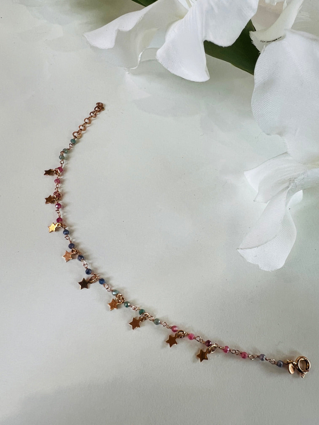 Bracciale Stelline Spring Argento 925 bagnato nell'oro rosa - Gioielli Argento Moda Donna Made in Italy