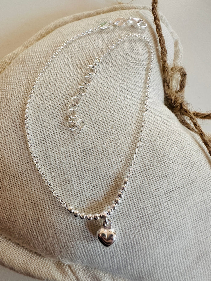 Cavigliera Cuore - Gioielli Argento Moda Donna Made in Italy