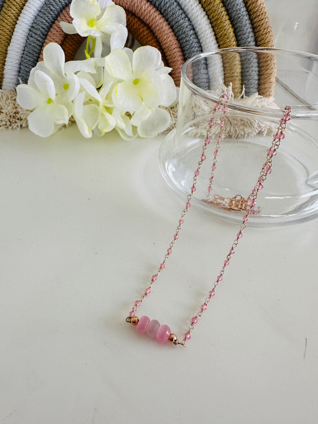 Collana Bonbon Color Argento 925 bagnato in Oro Rosa - Gioielli Moda Donna Made in Italy
