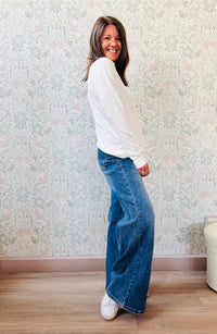 la valigia a pois Maglione Basic Scollo a V