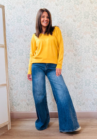 la valigia a pois Maglione Basic Scollo a V