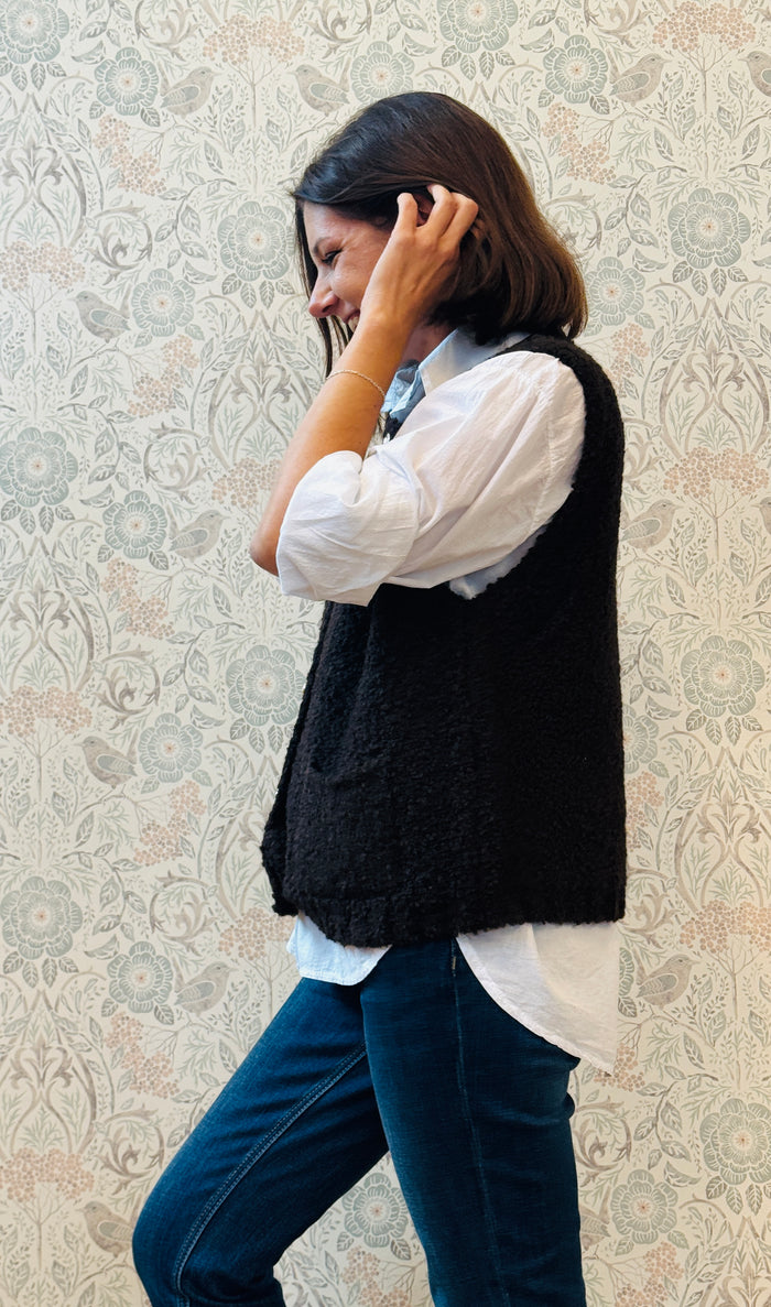 Cardigan Senza Maniche Coffee