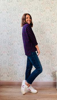 T-shirt Manica Lunga Gemma Righe
