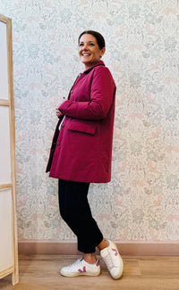 Giacca Trench Puffy Bordeaux