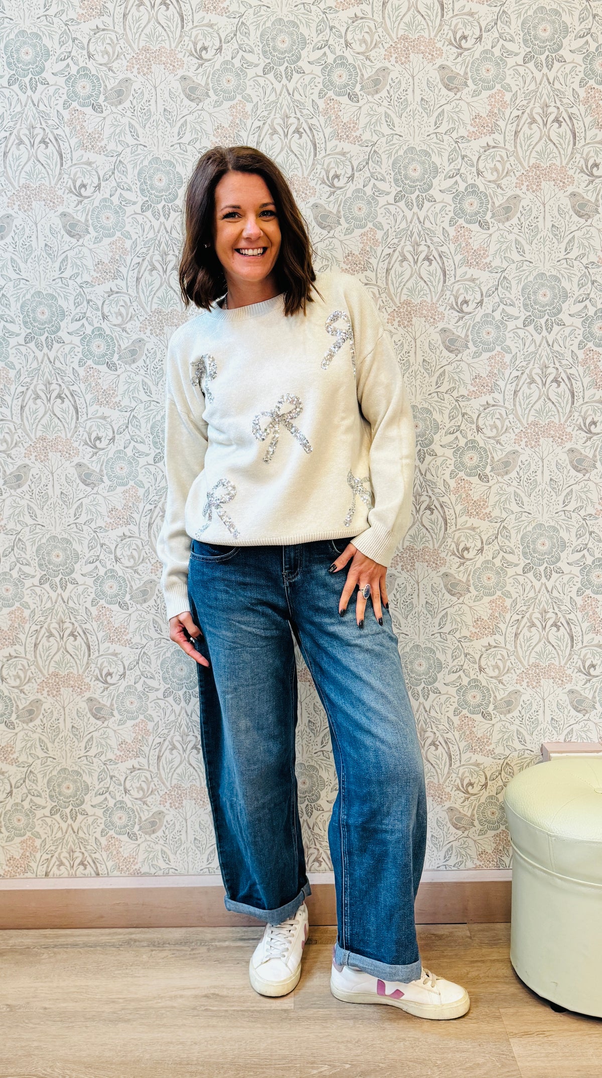 Maglione Fiocco Strass