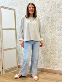 Jeans da donna baggy, lavaggio chiaro.