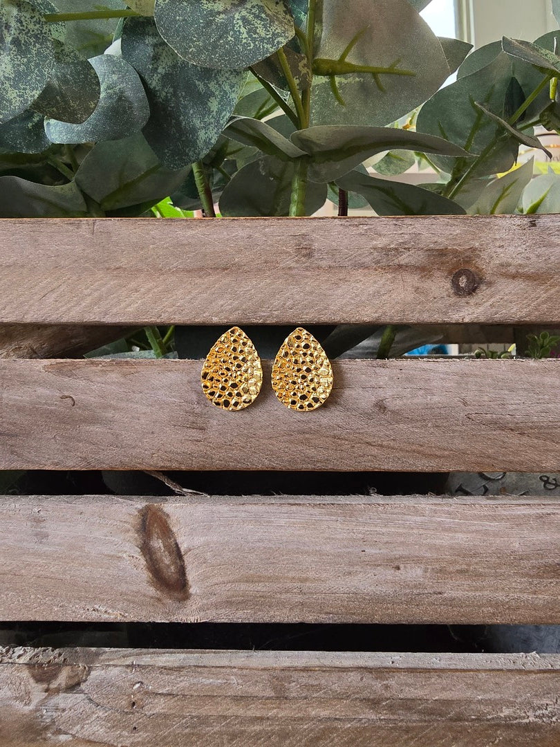 Orecchini Golden Foglia - Gioielli Argento 925 Made in Italy