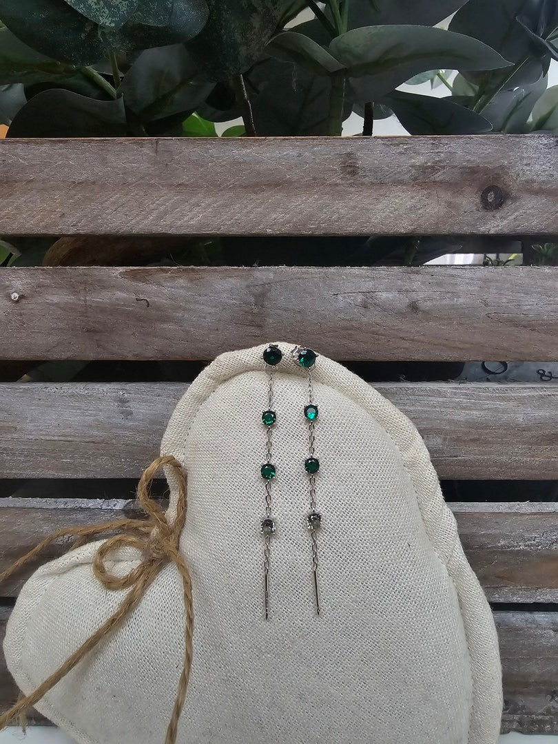 Orecchini Green -  Gioielli Argento 925 Made in Italy