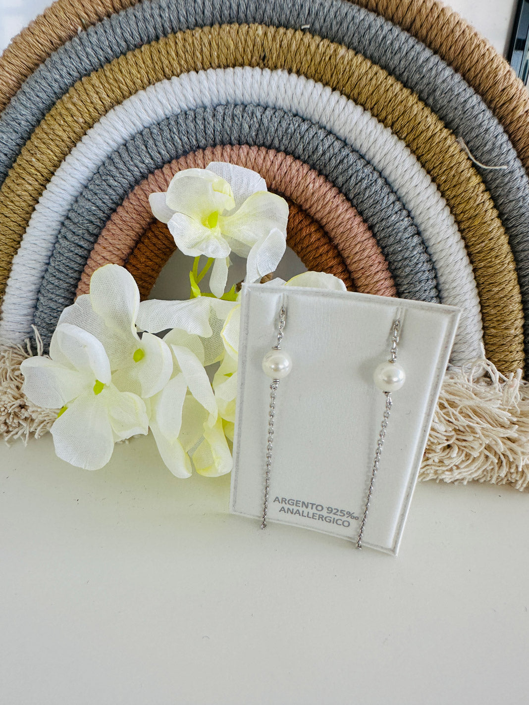 Orecchini Pendente Perle - Gioielli Argento Moda Donna Made in Italy