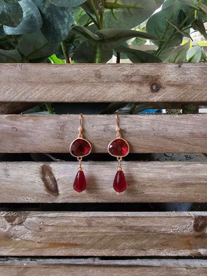 Orecchini Sandra Red - Gioielli Argento 925 Made in Italy