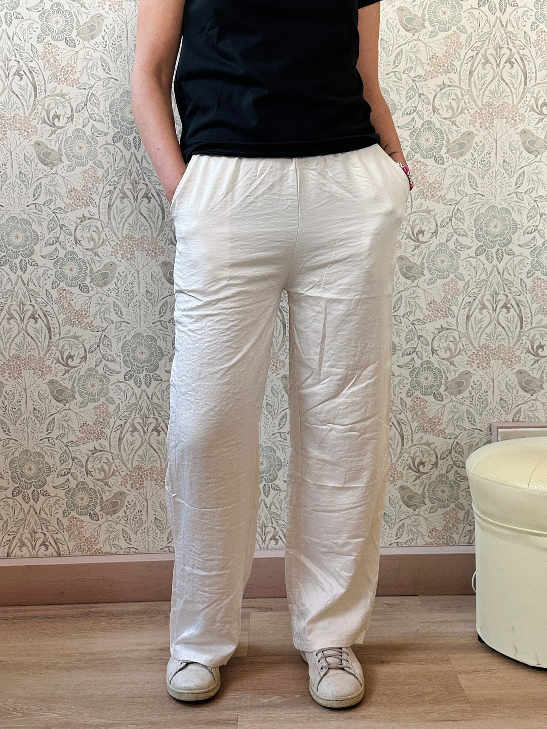 Pantalone Joggers Shiny Panna - Abbigliamento Donna Must Have
