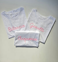 T-shirt basic con segno zodiacale ricamato