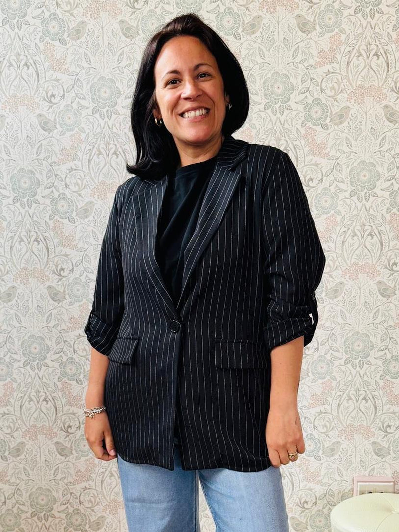 la valigia a pois Blazer Gessato 