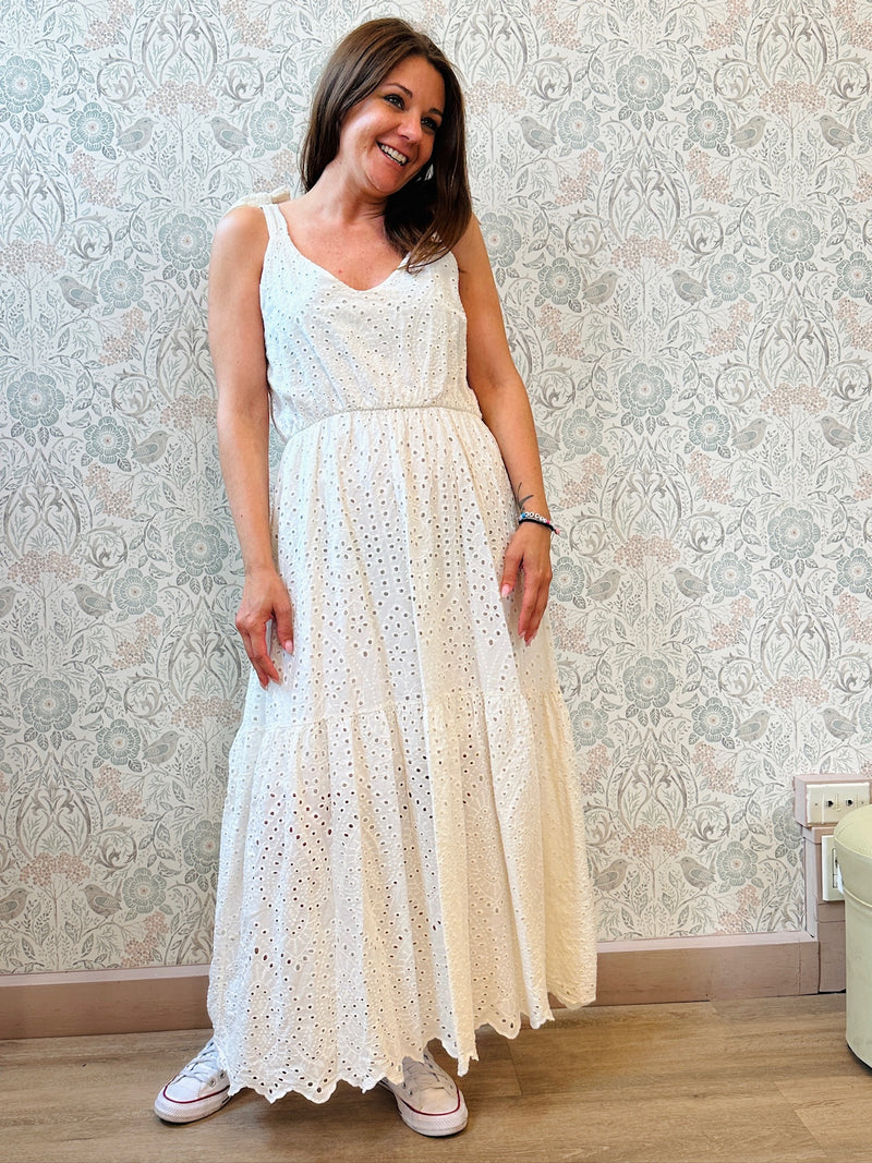 Abito Donna Kos Bianco Sangallo - Collezione Estate 2025