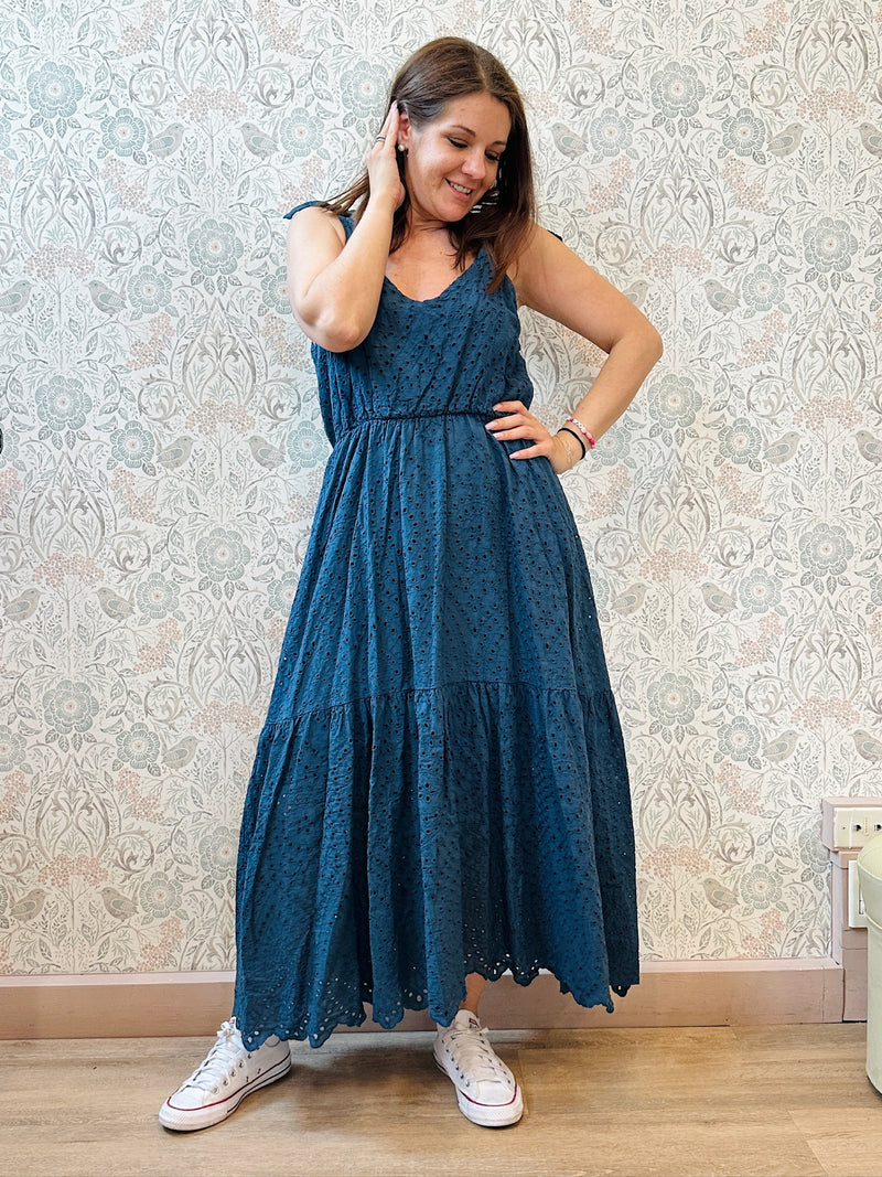 Abito Kos Blu - Abbigliamento Donna Estate 2025 - Made in Italy