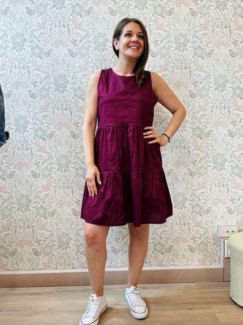 Abito Donna Tenerife Porpora - Moda Estate 2025 Made in Italy 