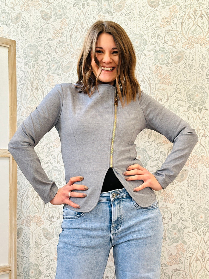 Blazer Chiodo Grigio Donna - Abbigliamento Made in Italy Must Have
