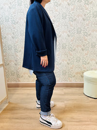 Blazer Donna Navy Curvy - Abbigliamento Moda Donna Made in Italy