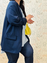 Blazer Donna Navy Curvy - Abbigliamento Moda Donna Made in Italy