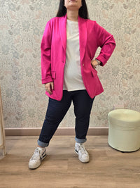 Blazer Donna Navy Curvy - Abbigliamento Moda Donna Made in Italy