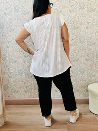 Blusa Curvy Volant - Abbigliamento Moda Donna Made in Italy