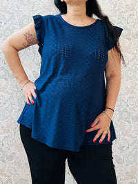 Blusa Curvy Volant - Abbigliamento Moda Donna Made in Italy
