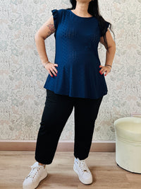 Blusa Curvy Volant - Abbigliamento Moda Donna Made in Italy