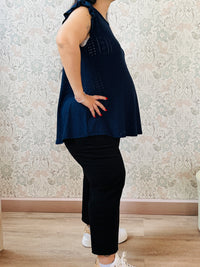 Blusa Curvy Volant - Abbigliamento Moda Donna Made in Italy