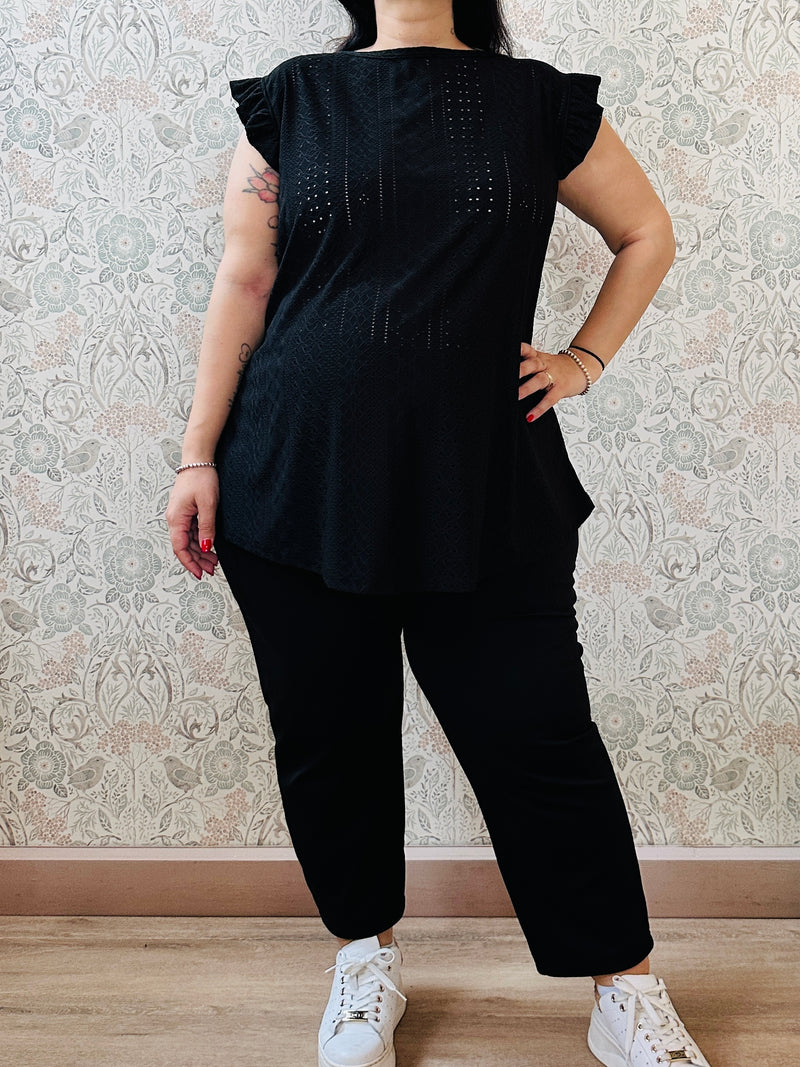 Blusa Curvy Volant - Abbigliamento Moda Donna Made in Italy