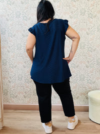 Blusa Curvy Volant - Abbigliamento Moda Donna Made in Italy