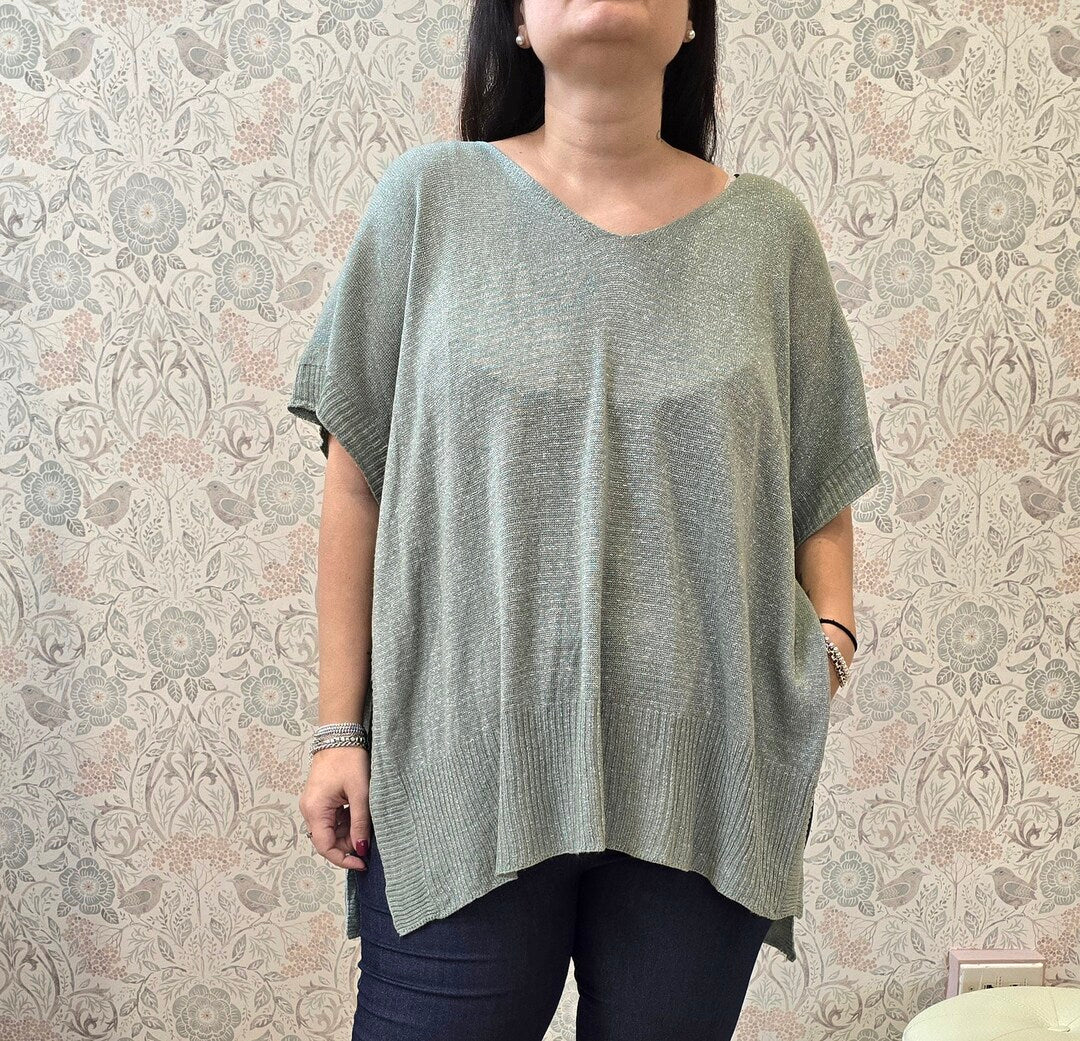Blusa Donna Butterfly Curvy - Abbigliamento Moda Donna Made in Italy Must Have