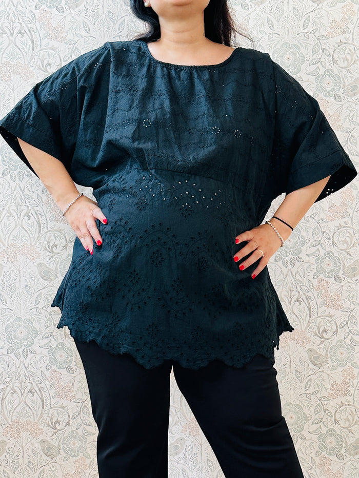 Blusa Ricami Curvy - Abbigliamento Moda Donna Made in Italy