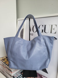 Borsa Siena Azzurra Vera Pelle - Accessori Moda Donna Made in Italy 