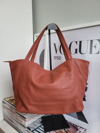 Borsa Siena Marrone Vera Pelle - Accessori Moda Donna Made in Italy 