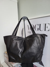 Borsa Siena Nera Vera Pelle - Accessori Moda Donna Made in Italy 