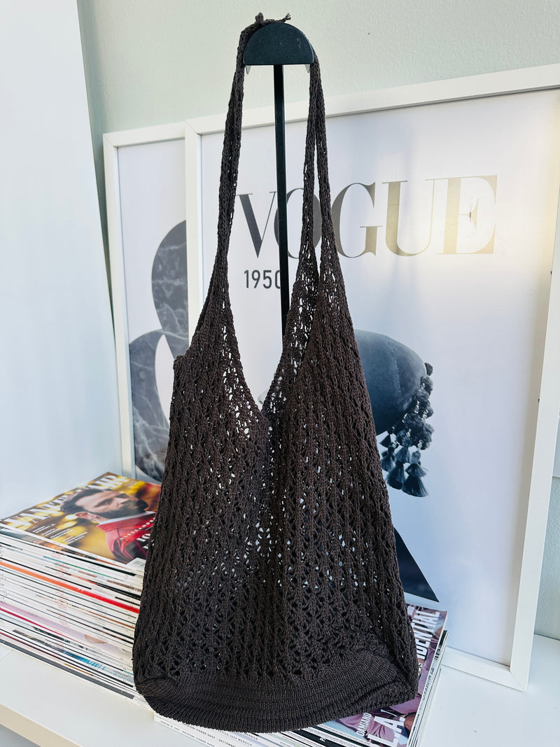 Borsa con 2 manici con lavorazione tricot. Ideale per la spiaggia. 