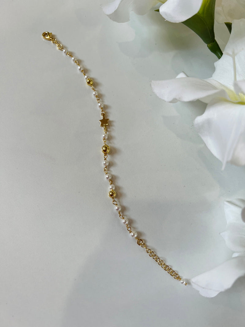 Bracciale Star Gold Argento 925  bagnato in Oro Giallo - Gioielli Moda Donna Made in Italy 