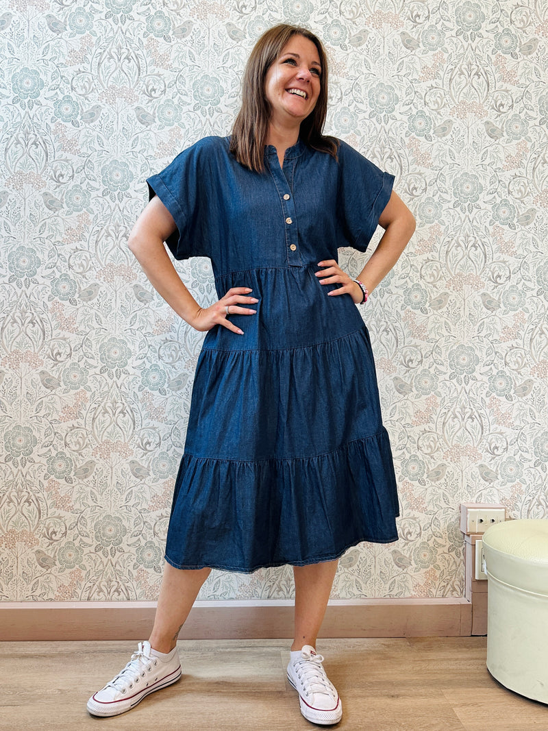 Chemisier Denim Dafne - Abbigliamento Moda Donna Made in Italy