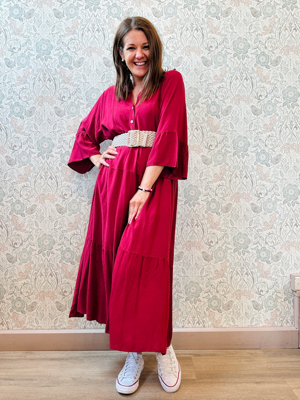 Chemisier Mirta Rosso - Abbigliamento Donna Made in Italy