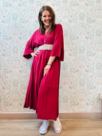 Chemisier Mirta Rosso - Abbigliamento Donna Made in Italy