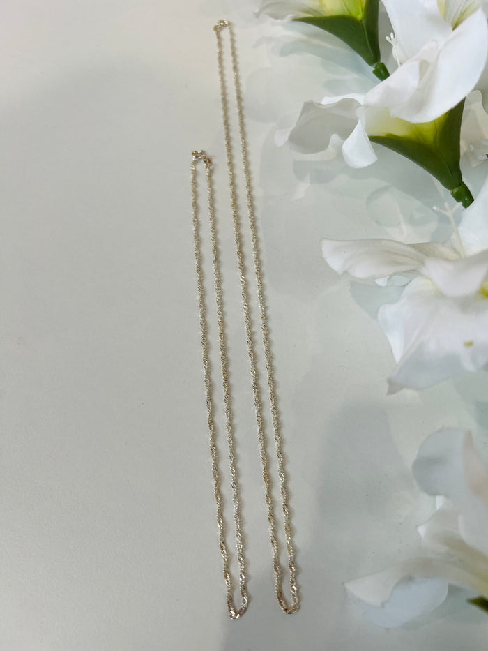 Collana Catena Intrecciata Argento 925 S e M - Gioielli Moda Donna Made in Italy 