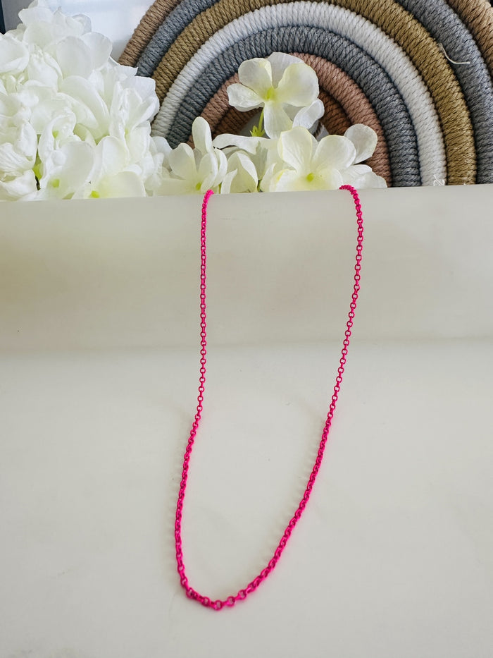 Collana Fluo 2.0 Argento 925 Fuxia - Gioielli Moda Donna Made in Italy 